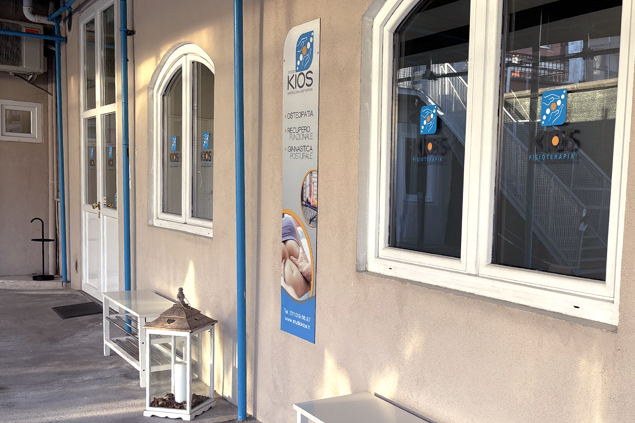 Ingresso del Centro Fisioterapico Kios a San Mauro Torinese